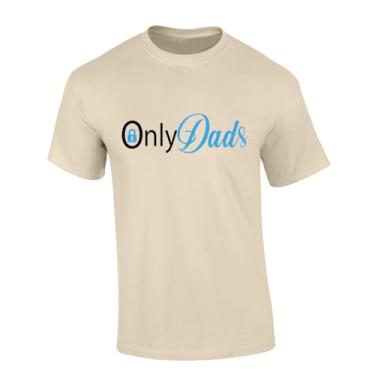 Imagem de Camiseta masculina do Dia dos Pais Only Dads Funny Onlydads Camiseta de manga curta, Arena, XXG