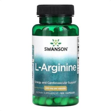 Imagem de L Arginine Energy Support 500mg 100 Capsulas Swanson-Unissex