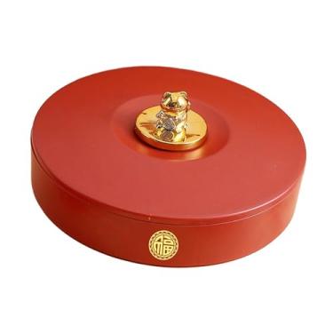 Imagem de Generic Pratos de lanche servindo tigela organizador aperitivo bandeja de serviço dividida bandeja de servir com tampa bandeja de snackle para o festival de, Tampa para gato .11.5cm