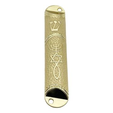 Imagem de Generic 4.1 polegada judaica mezuzah caso capa artesanal casa bênção judaica presente porta ornamento para feriados judaicos facilmente instalar, Bege