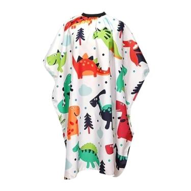 Imagem de harayaa Capa de barbeiro infantil, para corte de cabelo com estampa de dinossauro, capa para corte de cabelo infantil para estilização e lavagem