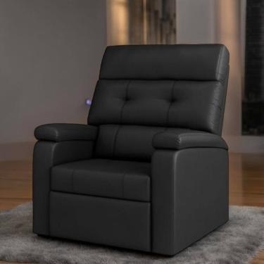 Imagem de Poltrona Do Papai Reclinável 3 Posições Confortável Corino Preto