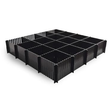 Imagem de KNNRIIM 40 divisórias de gaveta, 38 cm x 7 cm, finas, separadores de gaveta de plástico faça você mesmo, grande organizador de gaveta ajustável para roupas, quarto, banheiro, talheres de cozinha,