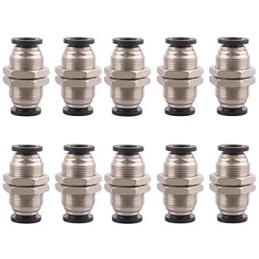 Imagem de DERPIPE Junção de anteparo de encaixe do tubo de 0,8 cm com rosca dupla OD (10 pacotes)