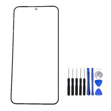 Imagem de UPONEW Para Samsung Galaxy S24 Plus Lente de vidro do painel frontal externo da tela - Substituição da lente do painel de vidro externo da tela frontal preta com ferramenta de abertura (não LCD e não