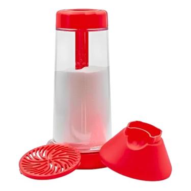 Imagem de Tapioqueira Polvilhador Peneira Farinha Goma Tapioca Beiju Manual Armazena e Peneira PREMIUM (Vermelho)