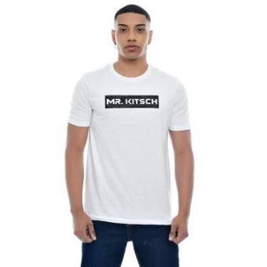 Imagem de Camiseta Masculina Estampada Mr Kitsch em Alto Relevo Branca Emporio Alex-Masculino