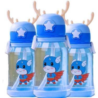 Imagem de Garrafinha De Água Infantíl Anti Vazamento P/ Crianças 600ml Com figur