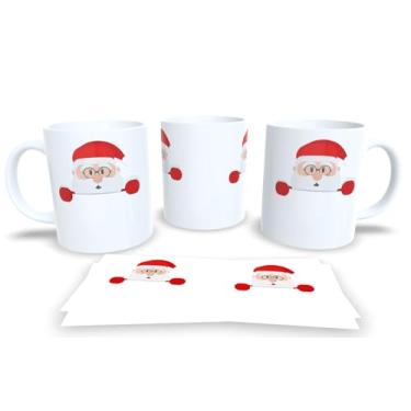 Imagem de Canecas de Porcelana Branca Personalizadas Papai Noel 4 (Mod.66)