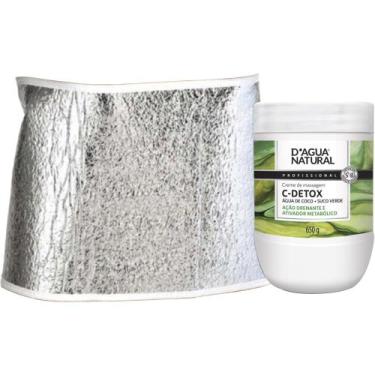 Imagem de Kit Afina Cintura Creme C-Detox 650G Cinta Isolmanta - D'Água Natural