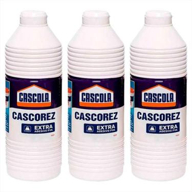 Imagem de 3 Cola Branca Líquida Cascorez Cascola Extra Adesivo Pva 1kg