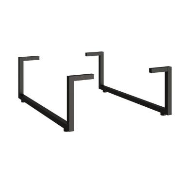 Imagem de Multiuso de Cozinha Kit 2Un Pés Tubo p/ Balcão Malta 2512 Preto/ Courano Preto - Carraro