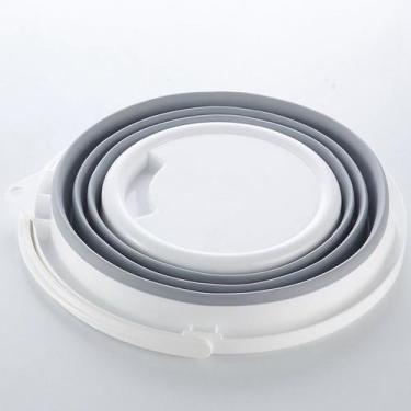 Imagem de Balde Retrátil Dobrável Silicone - Portátil 10 Litros - Top Total