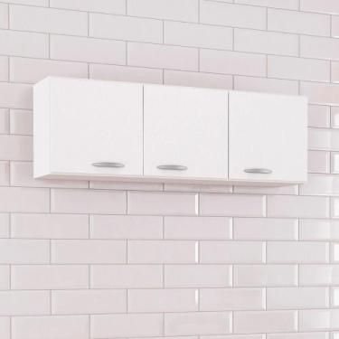 Imagem de Armário Aereo 3 Portas 120cm A843 Cristal Poquema, Branco