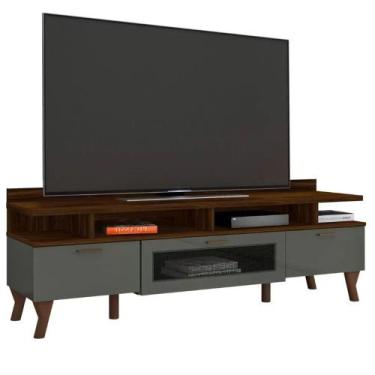 Imagem de Rack Bancada para TVs até 65 Polegadas Arcade 1.6 Palisandro Cinza Rég