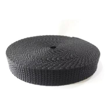 Imagem de Fita Cordão 2,2cm Preto Para Recolhedor De Persiana Externa 5 Metros -