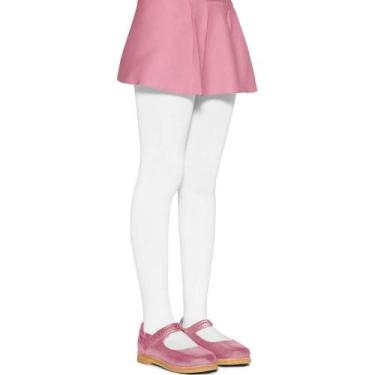 Imagem de Meia-Calça Infantil Fio 80 Lobinha Lupo 02576-001 Microfibra, M, Branc