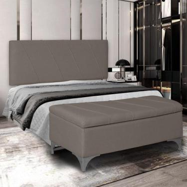 Imagem de Cabeceira Painel King Size Estofada Para Cama Box 195cm Iza Com Espuma