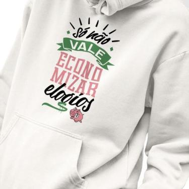 Imagem de Blusa Moletom Masculino Estampado Não Vale Economizar Elogios em Algod