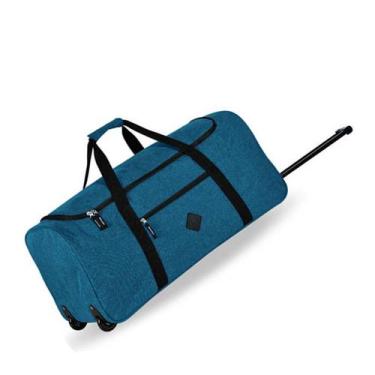 Imagem de Mala Sacola de Viagem Grande c/ Rodinhas Reforçadas - Clio, Azul