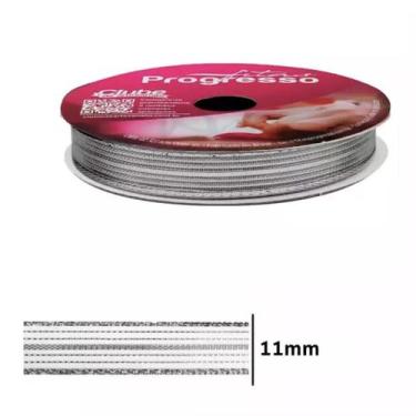 Imagem de Fita Metalizada M007-011 11 mm COR  218 PRATA 10 metros Fitas Progress