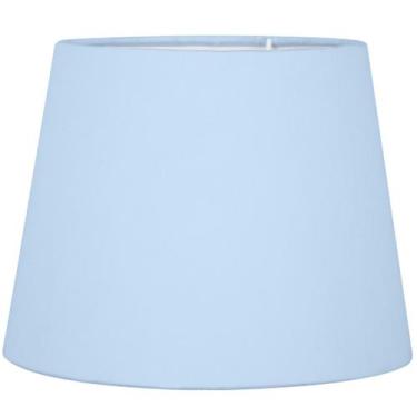 Imagem de Cúpula de Abajur Tecido Azul Bebe 20x16cm - MARRYLUZ