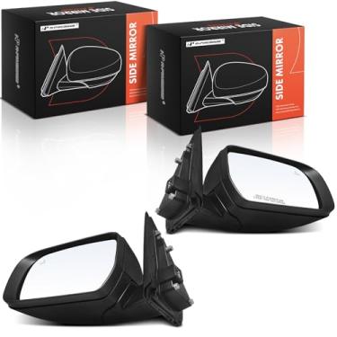 Imagem de A-Premium Par (2) espelhos retrovisores elétricos do lado do motorista e do passageiro - compatível com Ford Ranger 2019-2023 - espelho retrovisor externo não aquecido dobrável preto/cromado com