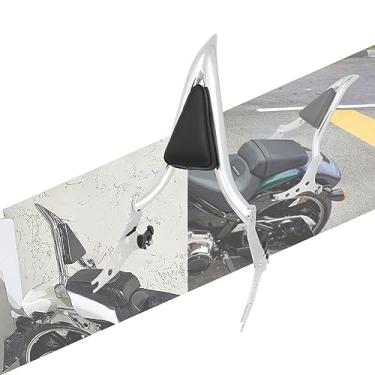 Imagem de HCmotorku Motocicleta Sissy Bar Encosto de Passageiro com Almofada Apto para Harley Softail Fat Boy FLFBS 2018-2023 Breakout FXSB 2013-2023 22 polegadas (Chrome)