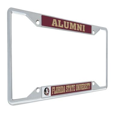 Imagem de Florida State University FSU Seminoles Moldura de placa de licença de metal para a frente ou traseira do carro oficialmente licenciada (Alumni – Seminole)
