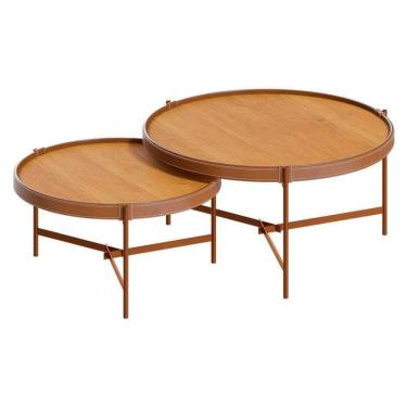 Imagem de Kit Mesa De Centro Aqua Nature Cobre - Imcal