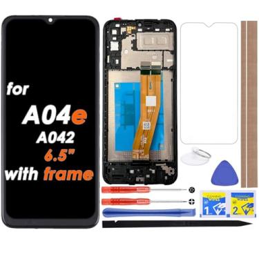 Imagem de Tela LCD de substituição de tela sensível ao toque para Samsung Galaxy A04E A042 SM-A042F SM-A042F/DS SM-A042M SM-A042M/DS (6,5 polegadas com moldura)