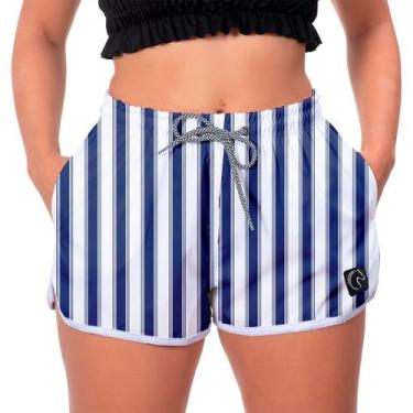 Imagem de Short Listrado Feminino Academia Corrida Premium Casual - W2 STORE, P,