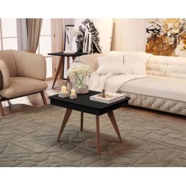 Imagem de Mesa de Centro Classic  Pés de Eucalipto Maciço Preto Móveis Decor - O