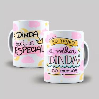 Imagem de Caneca de dinda 325ml Caneca Branca Personalizada  - metalnox