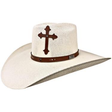 Imagem de Chapéu Country Feminino e Masculino cruz de couro com strass - Mundial