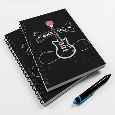 Imagem de Caderno Universitário 96 Fls Rock And Roll - Premium
