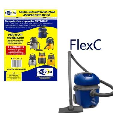 Imagem de Kit 6 Sacos Aspirador de Pó Electrolux - Flex C (2177) - Porto-Pel