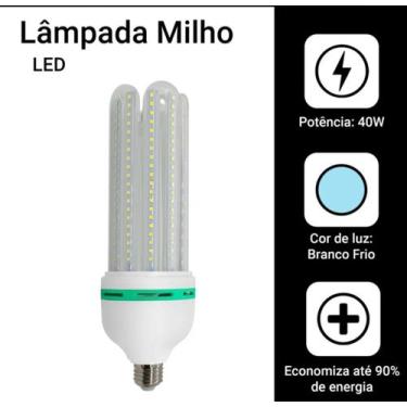 Imagem de Lâmpada Super Led 40w 5u Milho E27 Branco Frio 6000k Bivolt - AAA TOP