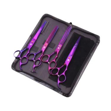 Imagem de Kit de Tesouras para Tosa de Animais Dragão Roxo - 7 Polegadas - Tesou