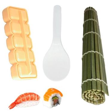 Imagem de Kit Sushiman Chamoji + Esteira Sudare + Forma Niguiri Sushi Comida Jap
