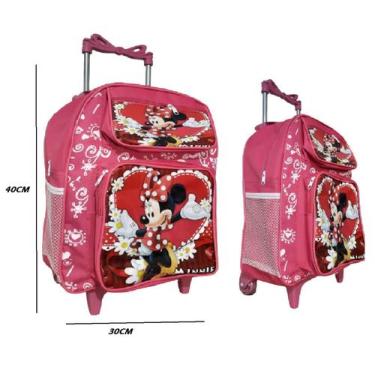 Imagem de Mochila TAM G Infantil Com Rodinhas P/ Menina Personagens Diversos Bol