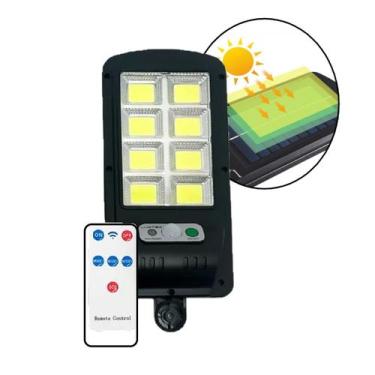 Imagem de Luminária Solar Externa Refletor de Poste 150W Com Controle Remoto e S