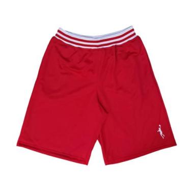 Imagem de Bermuda Basquete Masculina M10 PRO Lisa, Vermelho