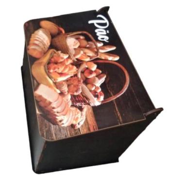 Imagem de caixa porta pão mdf, Adesivado