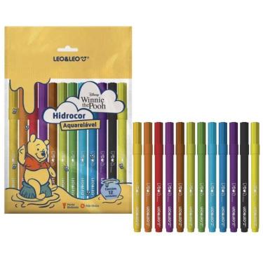 Imagem de Canetinha Hidrográfica Ursinho Pooh Kit 12 Cores - Leo&leo