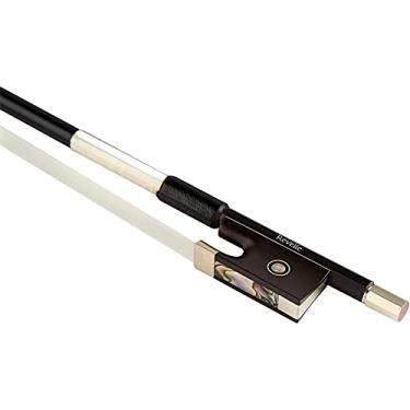 Imagem de Revelle Rook Violin Bow BWVRC12 - Bastão de composto de carbono robusto - ½ meio tamanho para violinistas iniciantes - leve, bem equilibrado, resposta e controle instantâneos do arco, sapo ébano