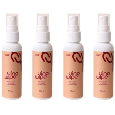 Imagem de Tira manchas de Vinho VinoWipe 60ml liquido lavar roupas branco KIT C/ 4