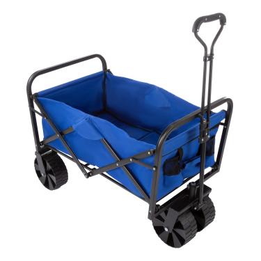 Imagem de Wakeman Outdoors 75-CMP1097 Vagão dobrável – Carrinho utilitário dobrável para todos os terrenos com rodas extra largas para acampamento, praia, esportes ou compras de supermercado