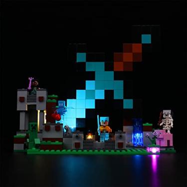 Imagem de VONADO Kit de luz LED para Lego Minecraft The Sword Outpost 21244, iluminação DIY compatível com conjuntos de Lego Minecraft 21244 (sem modelo Lego), luz de Lego de decoração criativa (apenas luzes)
