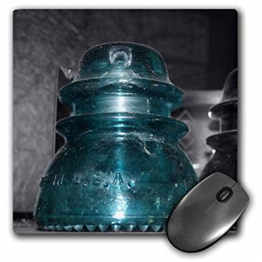 Imagem de 3dRose Mouse pad LLC 20 x 20 x 0,63 cm, isolador elétrico de vidro azul (mp_155955_1)